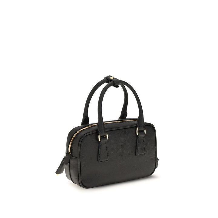 Black Calf Leather Bos Taurus Handbag Prada