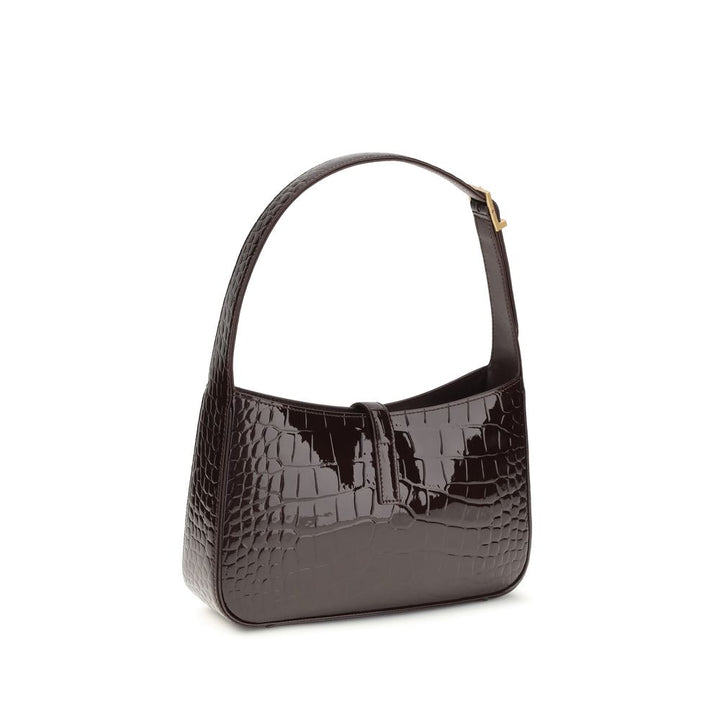 Bordeaux Crocodile Shoulder Bag Saint Laurent