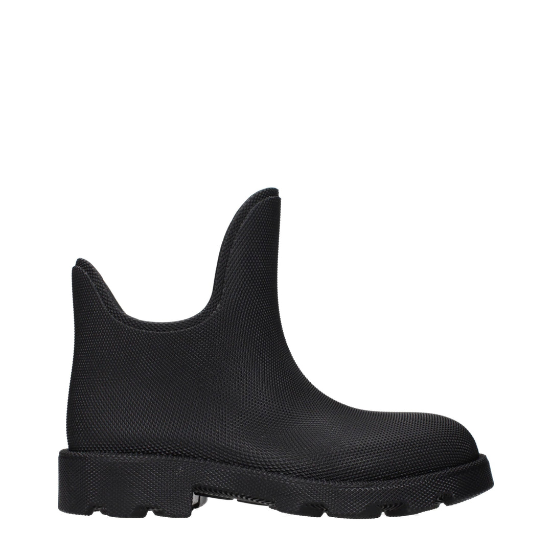 Black Cotton Ankle Boots Burberry