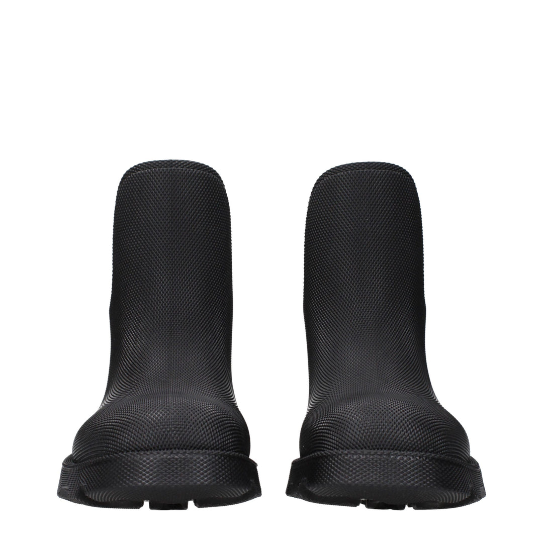 Black Cotton Ankle Boots Burberry