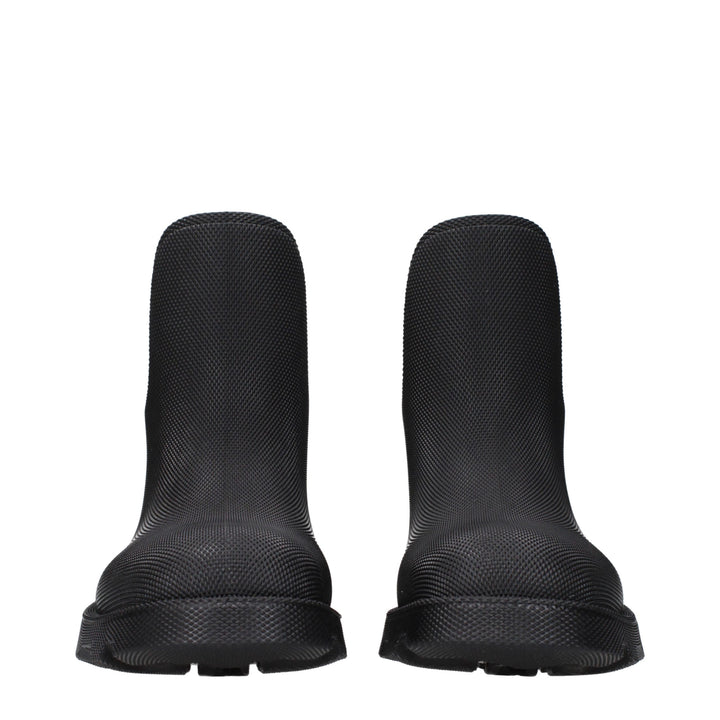 Black Cotton Ankle Boots Burberry