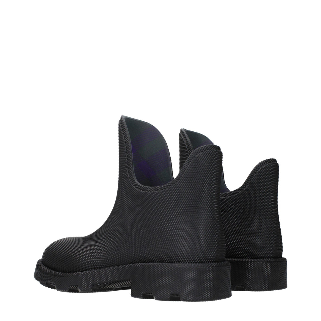 Black Cotton Ankle Boots Burberry