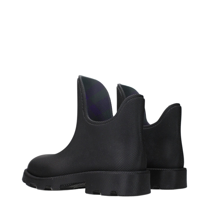 Black Cotton Ankle Boots Burberry