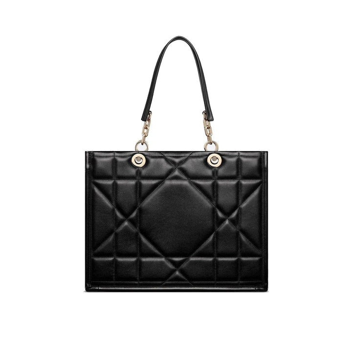 Black Leather Tote Bag