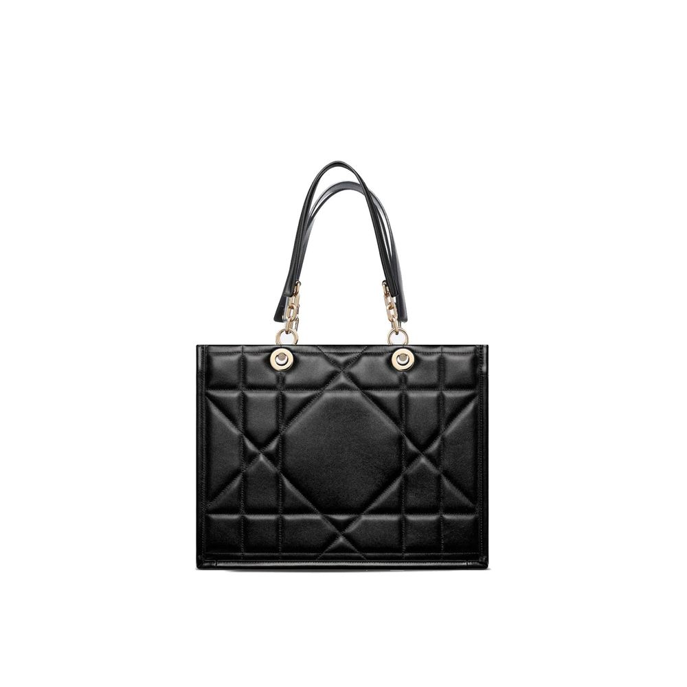 Black Leather Tote Bag Dior