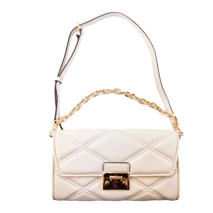 Beige Leather Shoulder Bag Michael Kors