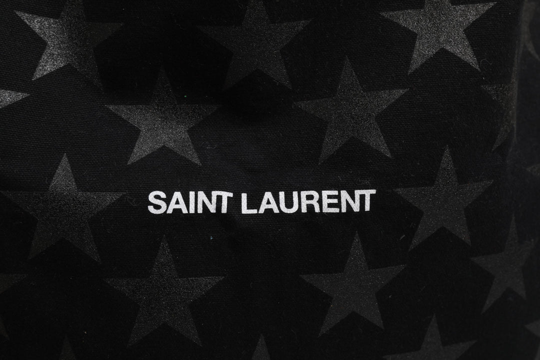 Rive Droite Black Tote Bag With Star Print Tote bag Saint Laurent