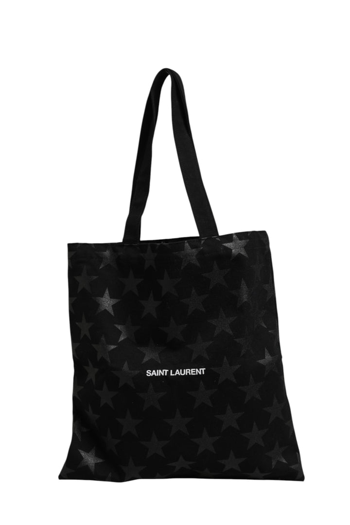 Rive Droite Black Tote Bag With Star Print Tote bag Saint Laurent