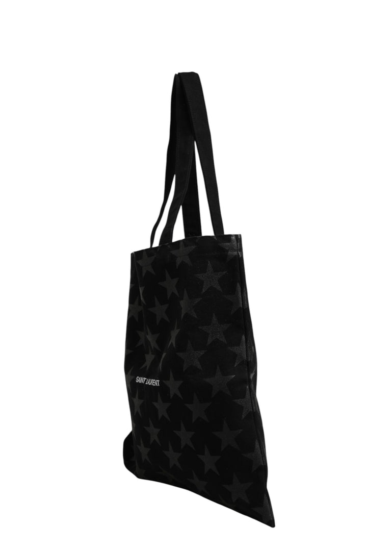 Rive Droite Black Tote Bag With Star Print Tote bag Saint Laurent