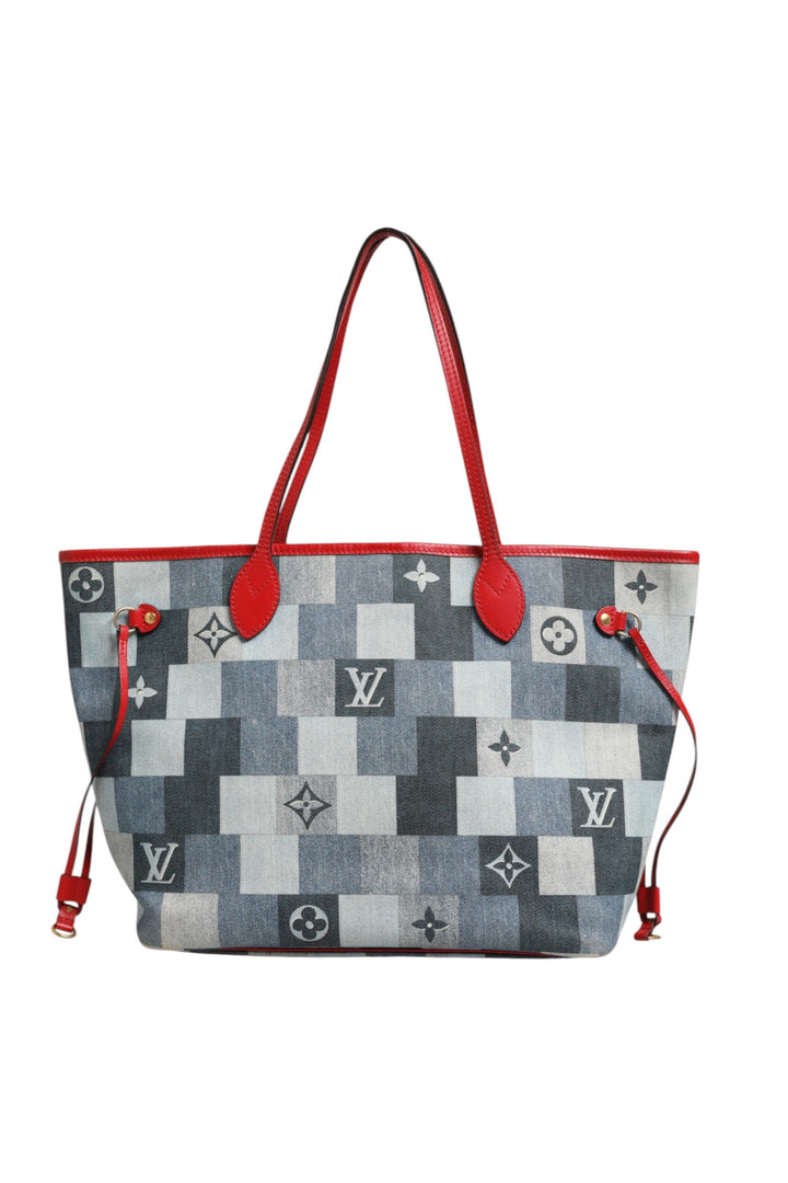 Neverfull Patchwork Monogram Denim Tote Bag Louis Vuitton