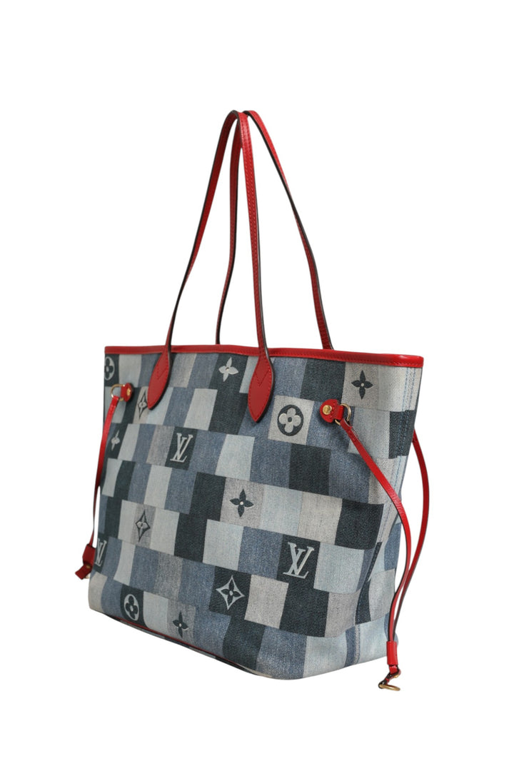 Neverfull Patchwork Monogram Denim Tote Bag Louis Vuitton