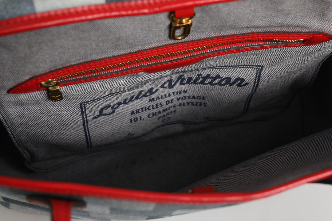 Neverfull Patchwork Monogram Denim Tote Bag Louis Vuitton