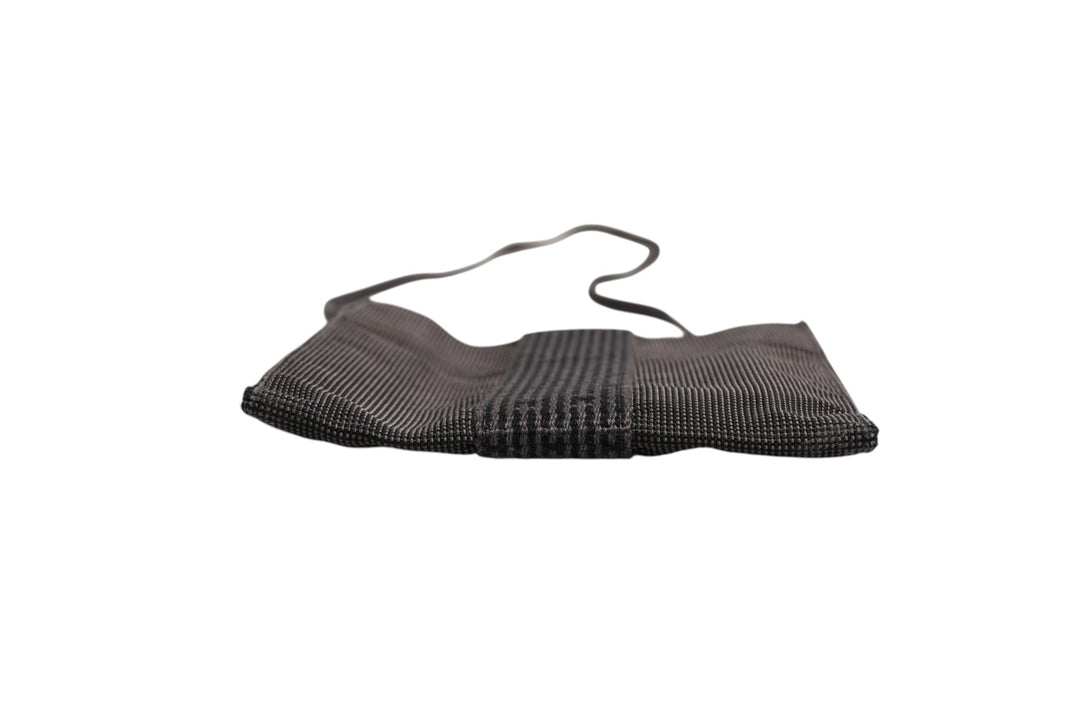 Dark gray pattern fabric bag Hermès