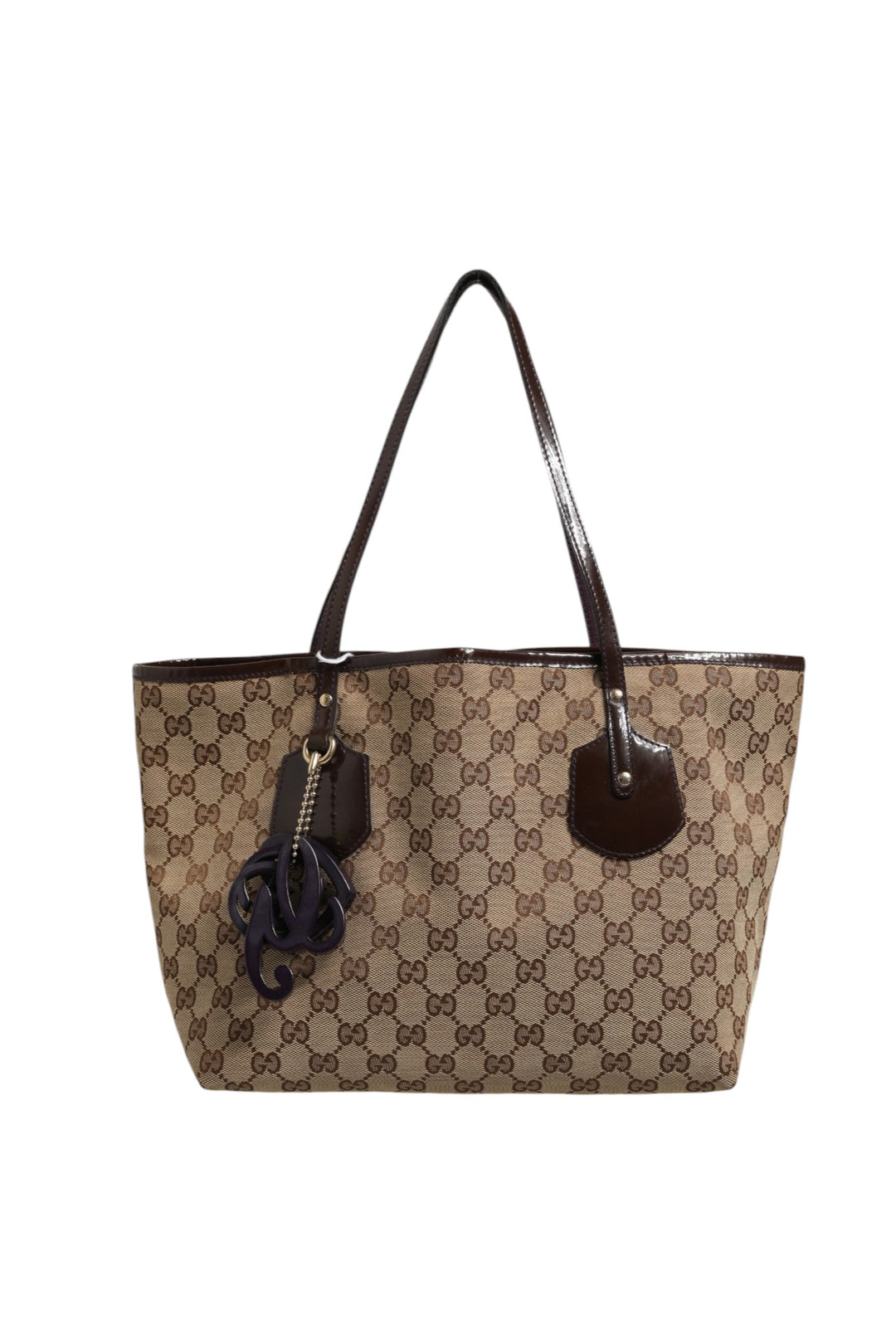 Beige Canvas Medium Jolie Charm Tote Bag Gucci