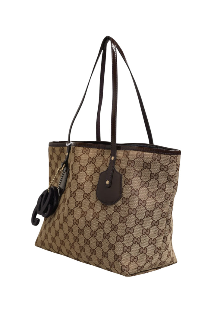 Beige Canvas Medium Jolie Charm Tote Bag Gucci