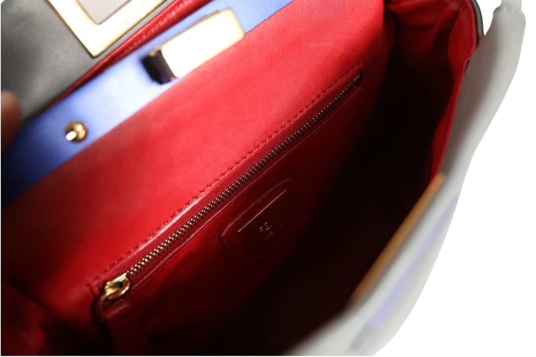 Mini Peekaboo Blue Grey Fendi