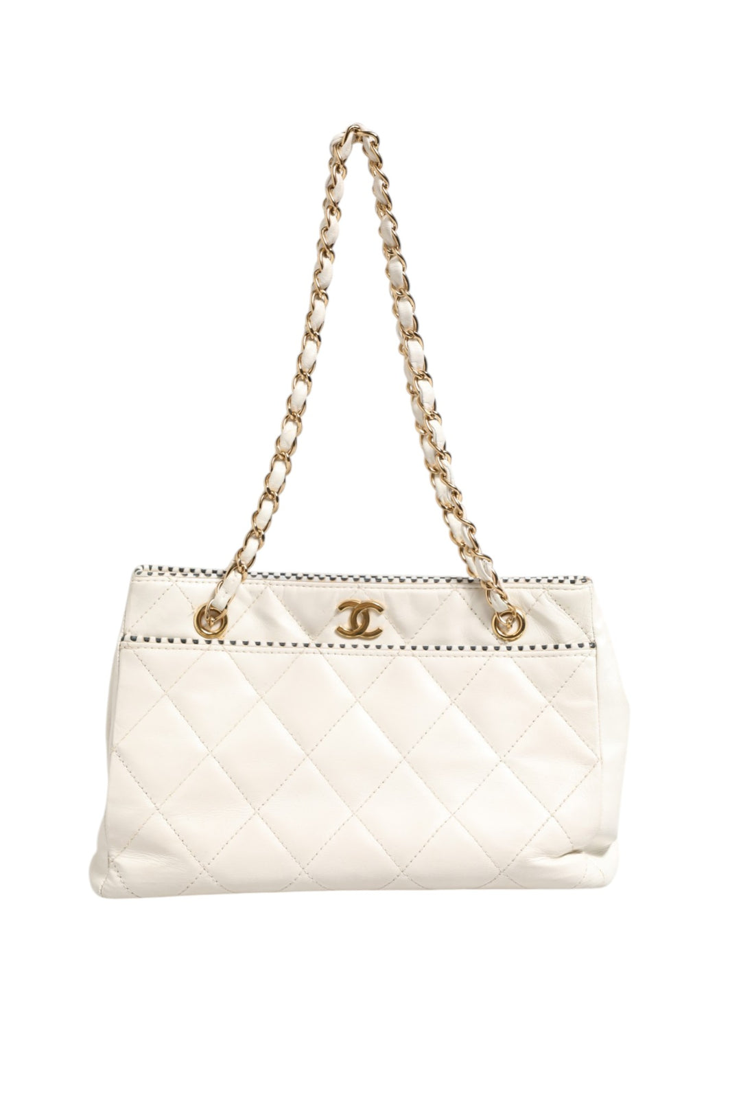 Shiny Calfskin Quilted Mini 22 White 1792563 Chanel