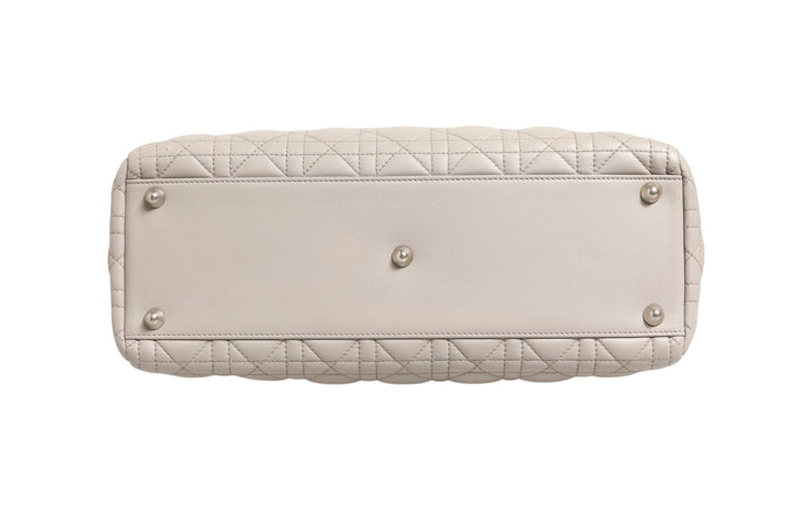 Lady Dior Large Grey Cannage Lambskin Bag Christian Dior