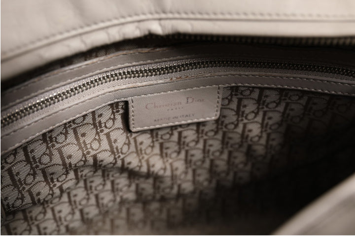 Lady Dior Large Grey Cannage Lambskin Bag Christian Dior