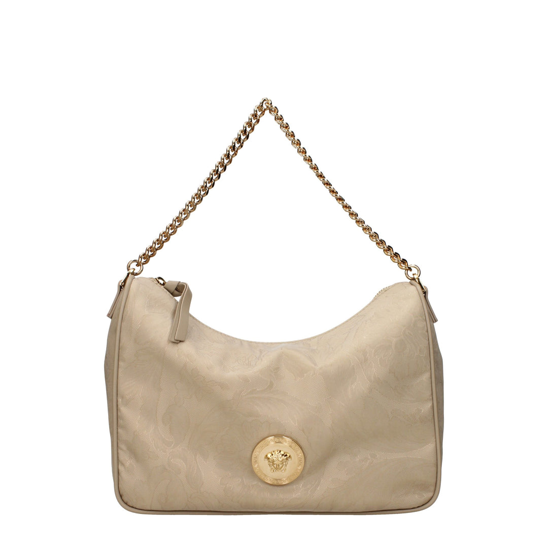 Beige Fabric Handbag Versace