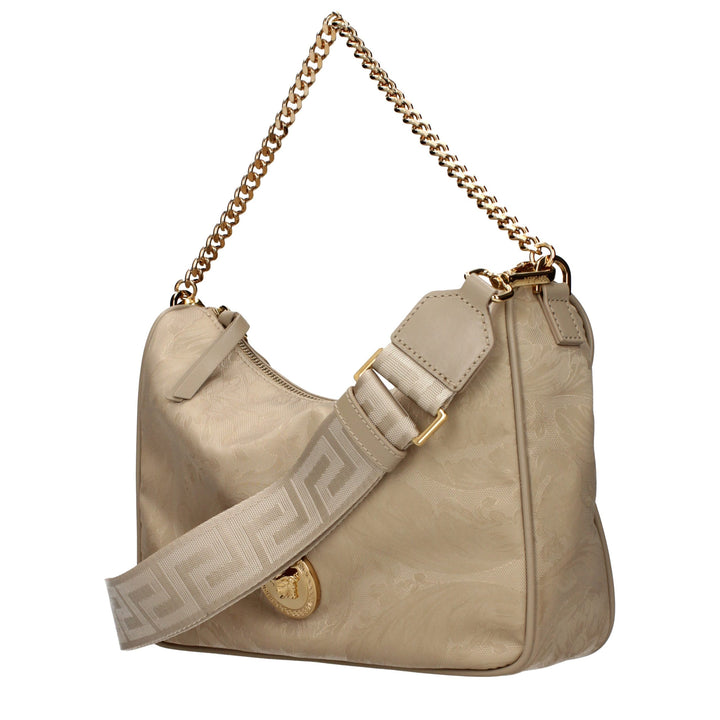 Beige Fabric Handbag Versace