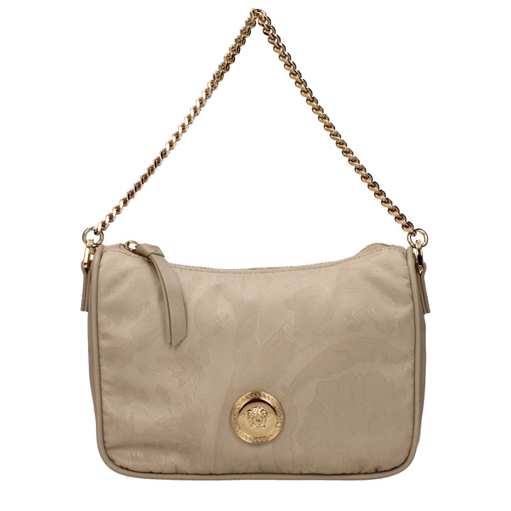 Beige Fabric Handbag Versace