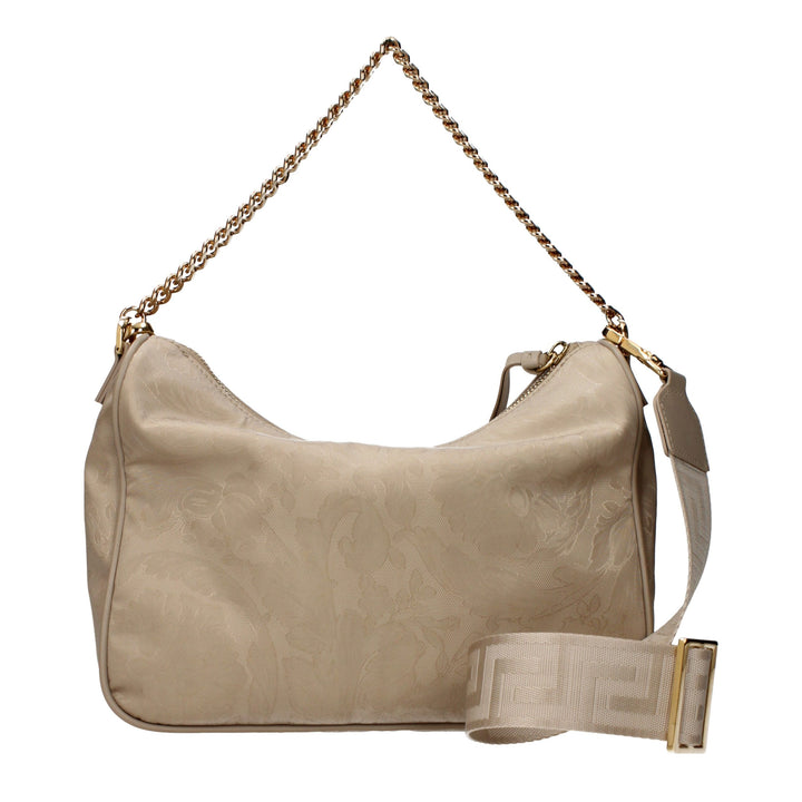 Beige Fabric Handbag Versace