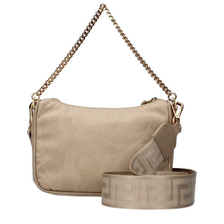 Beige Fabric Handbag Versace