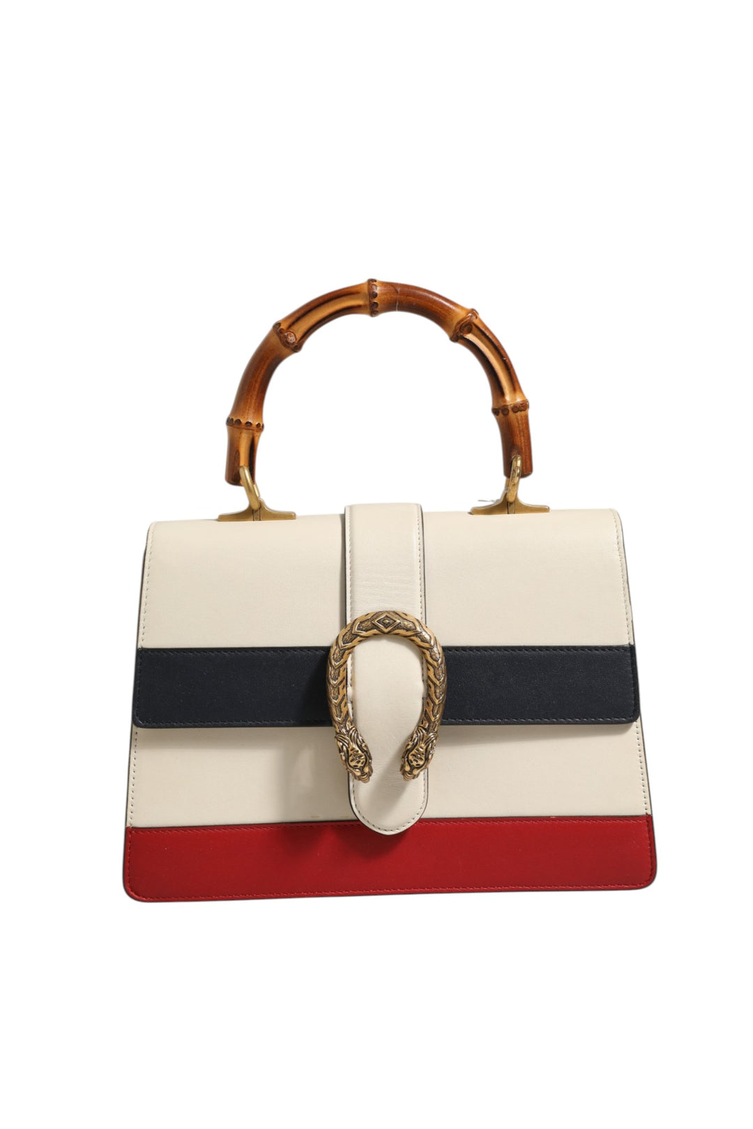 Dionysus Bamboo Top Handle Bag Colorblock Leather Gucci