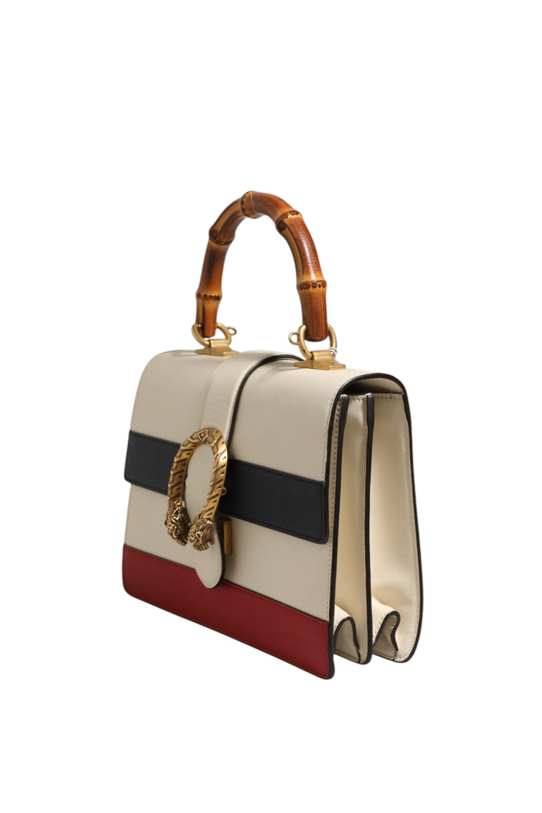 Dionysus Bamboo Top Handle Bag Colorblock Leather Gucci