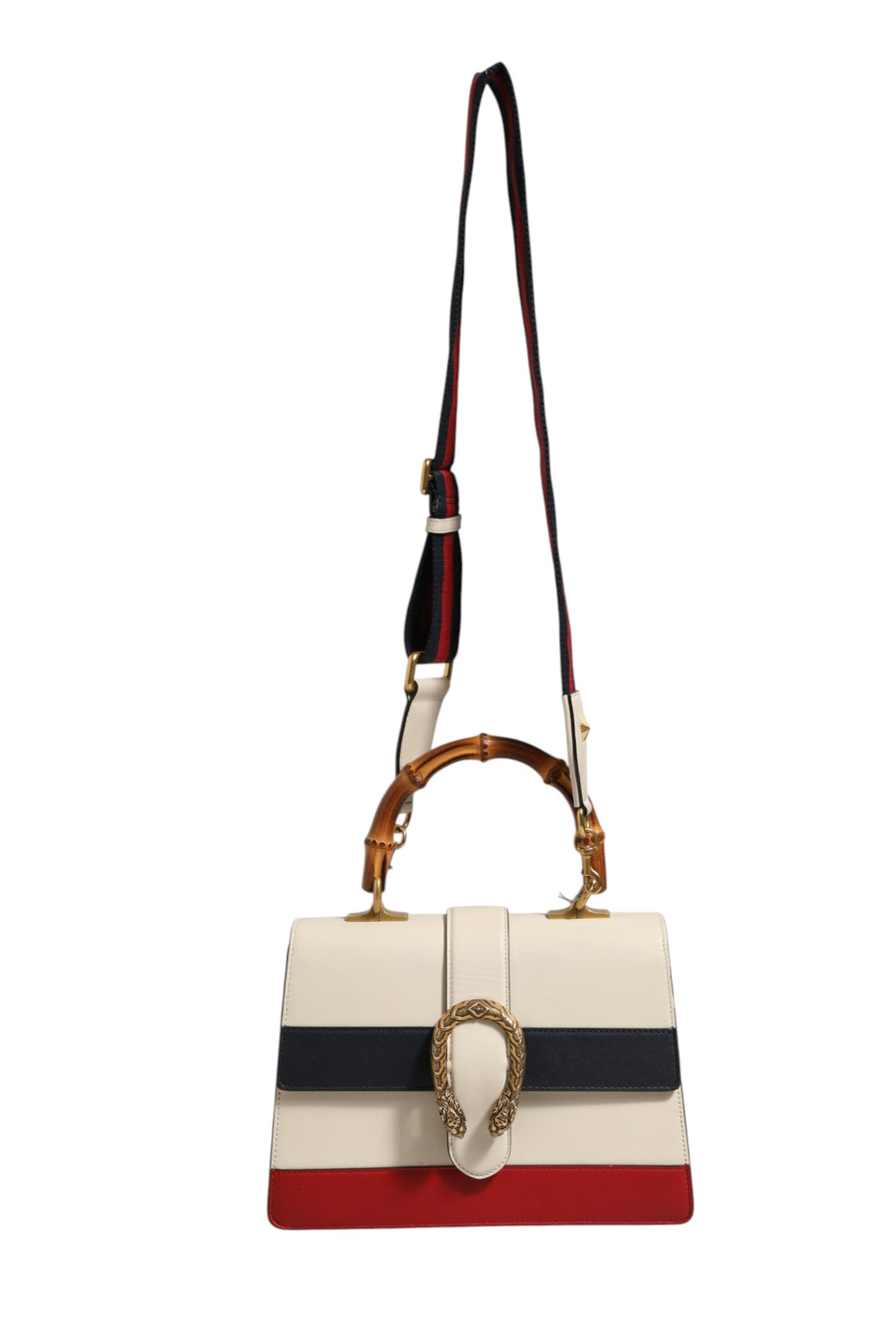 Dionysus Bamboo Top Handle Bag Colorblock Leather Gucci
