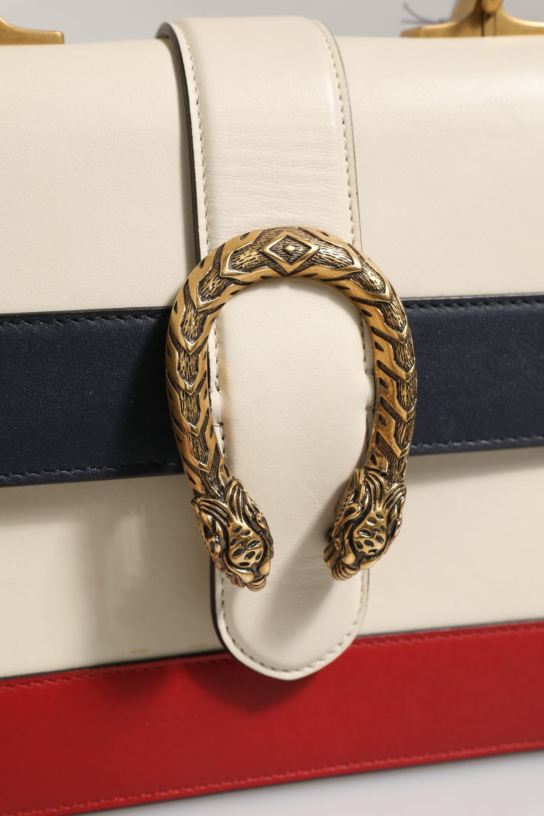 Dionysus Bamboo Top Handle Bag Colorblock Leather Gucci