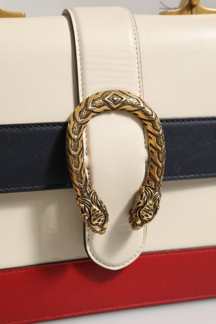 Dionysus Bamboo Top Handle Bag Colorblock Leather Gucci