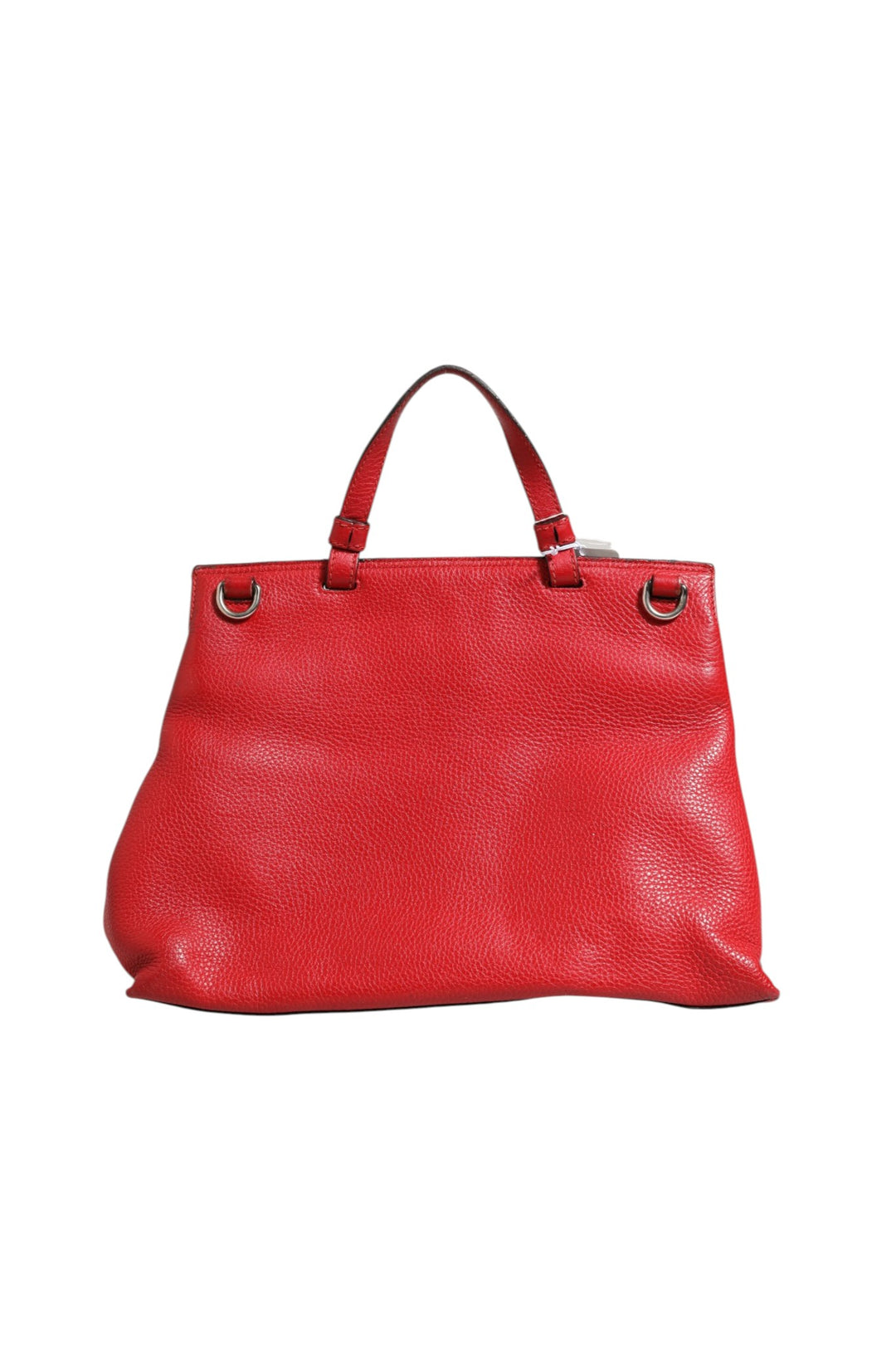 Red Leather Bamboo Daily Tote Crossbody Bag Gucci
