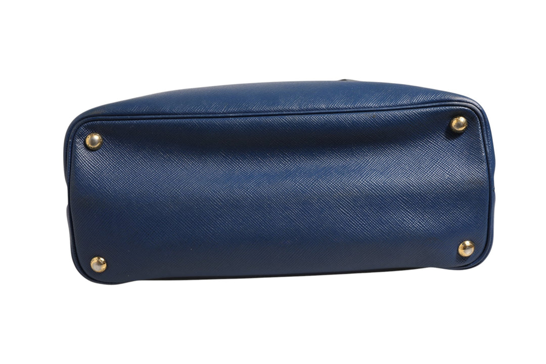 Blue Saffiano Leather 2way Bag Prada