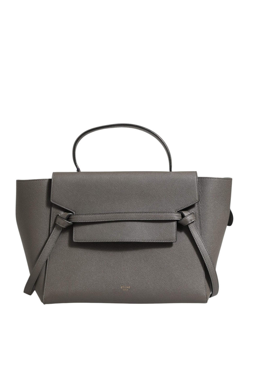 Nano Belt Bag in Grained Calfskin Grey Celine