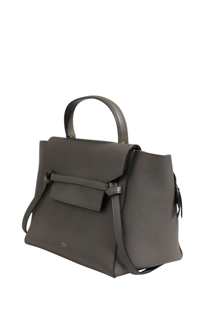 Nano Belt Bag in Grained Calfskin Grey Celine