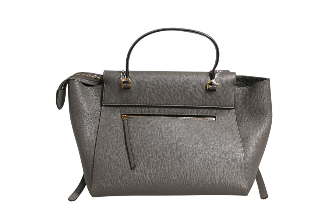 Nano Belt Bag in Grained Calfskin Grey Celine