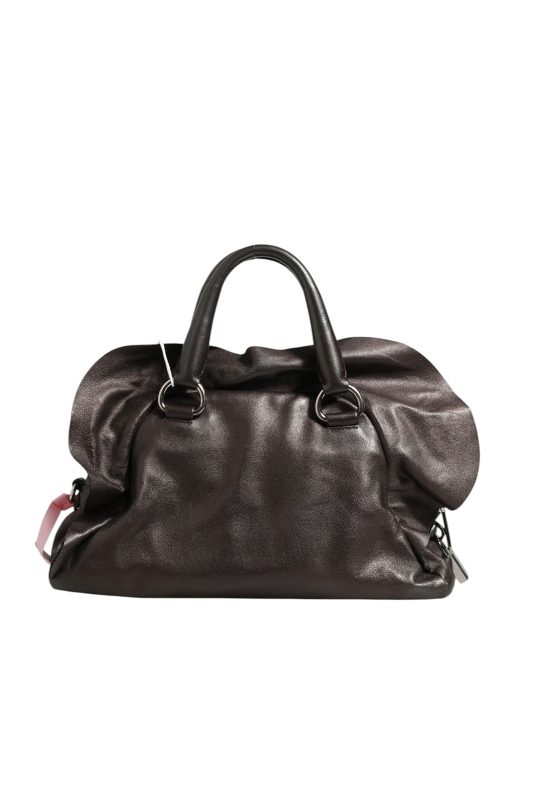 Metallic Nappa Leather Ruffle Shoulder Bag Prada