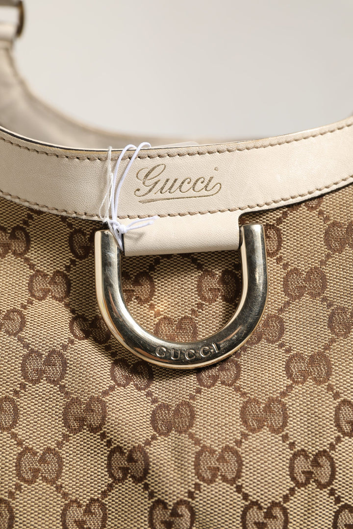 Canvas Abbey D Ring Shoulder Bag Gucci