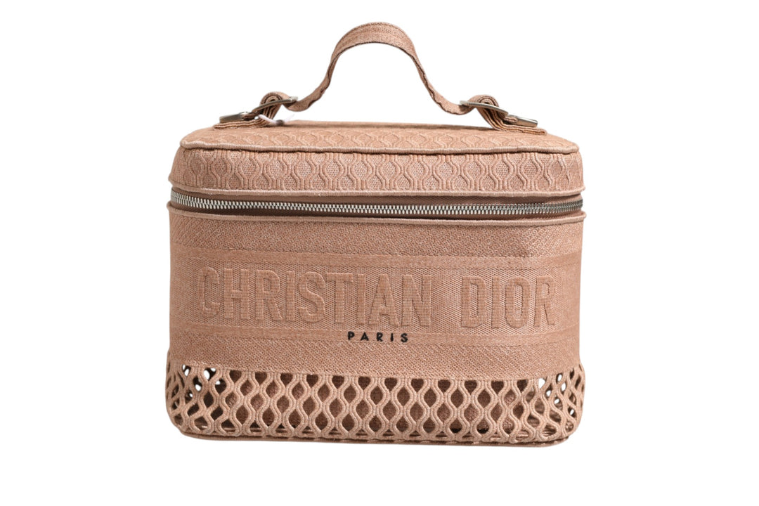 Mesh Embroidered Dior travel Vanity Case Christian Dior