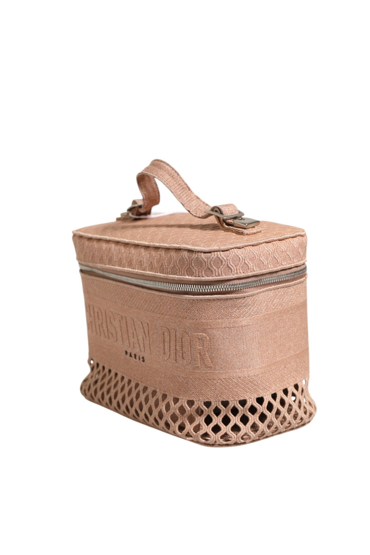 Mesh Embroidered Dior travel Vanity Case Christian Dior