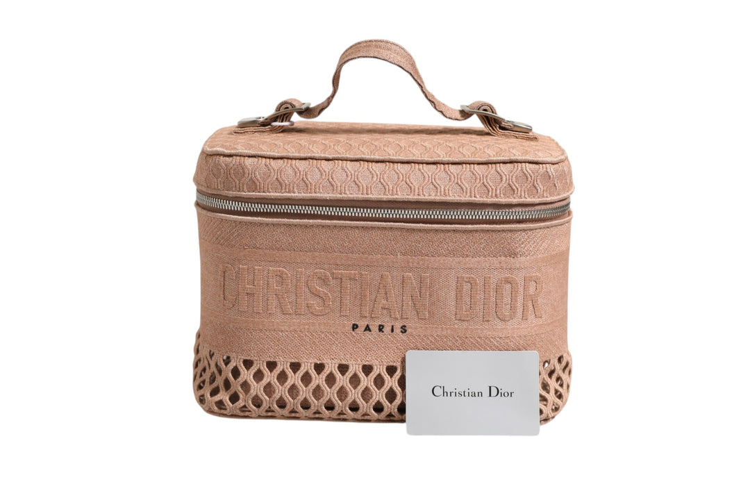 Mesh Embroidered Dior travel Vanity Case Christian Dior