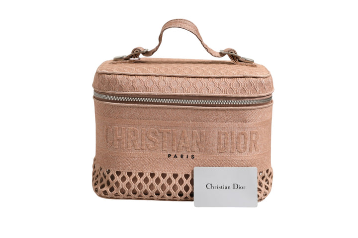 Mesh Embroidered Dior travel Vanity Case Christian Dior