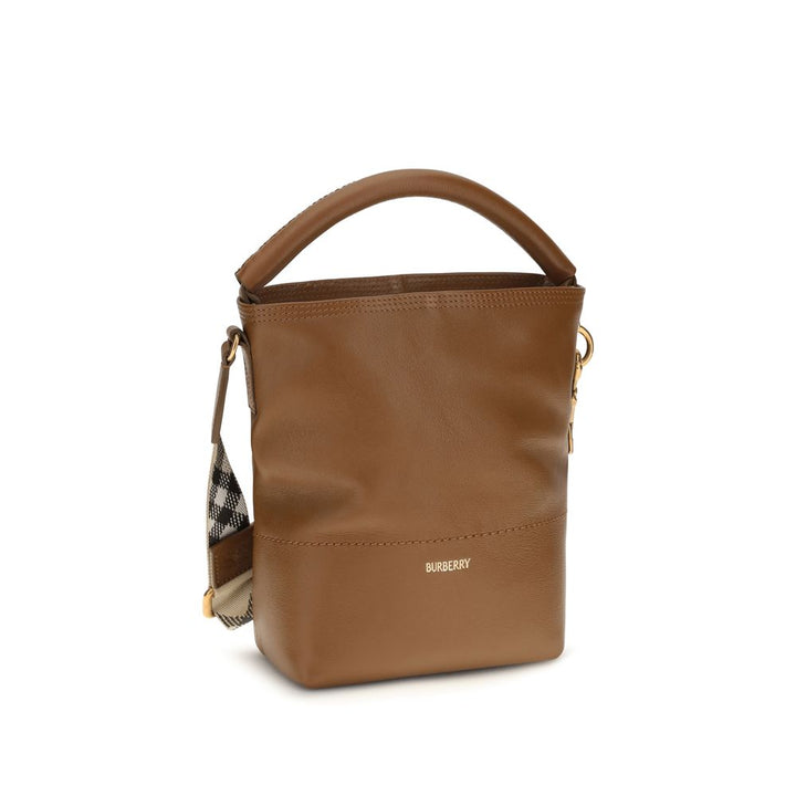 Brown Calf Leather Bos Taurus Backet Bag Burberry