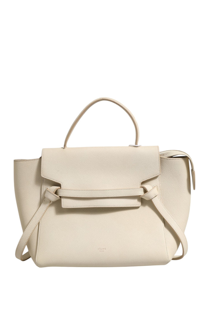 Nano Belt Bag Grained Calfskin Chalk Celine