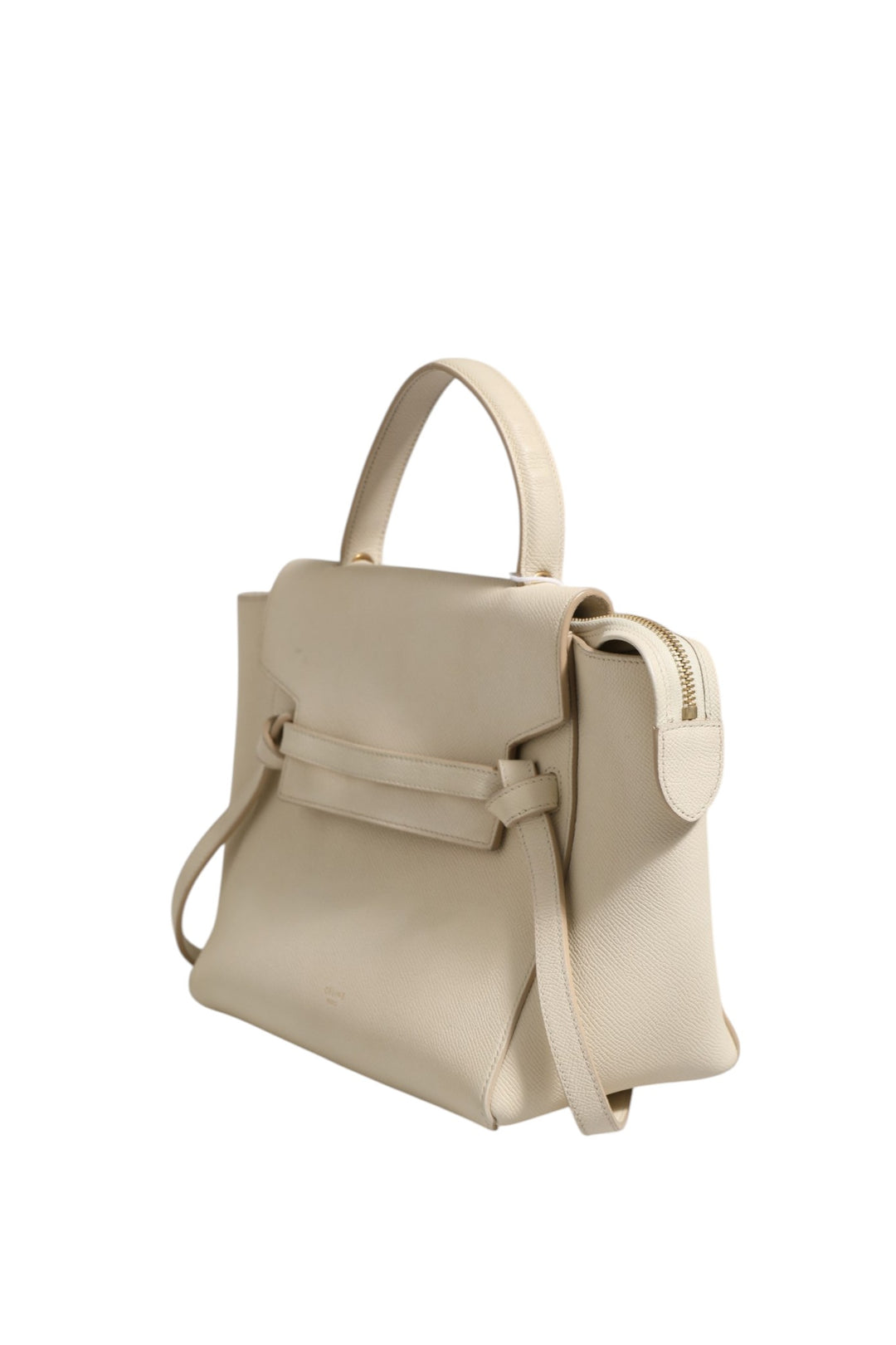 Nano Belt Bag Grained Calfskin Chalk Celine