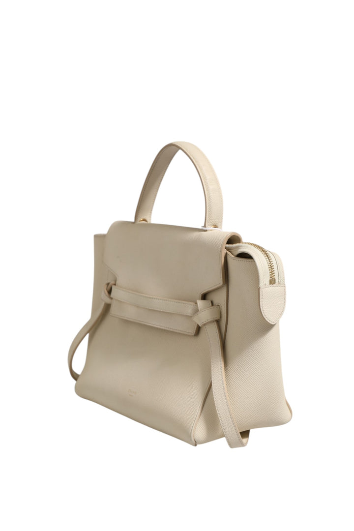 Nano Belt Bag Grained Calfskin Chalk Celine