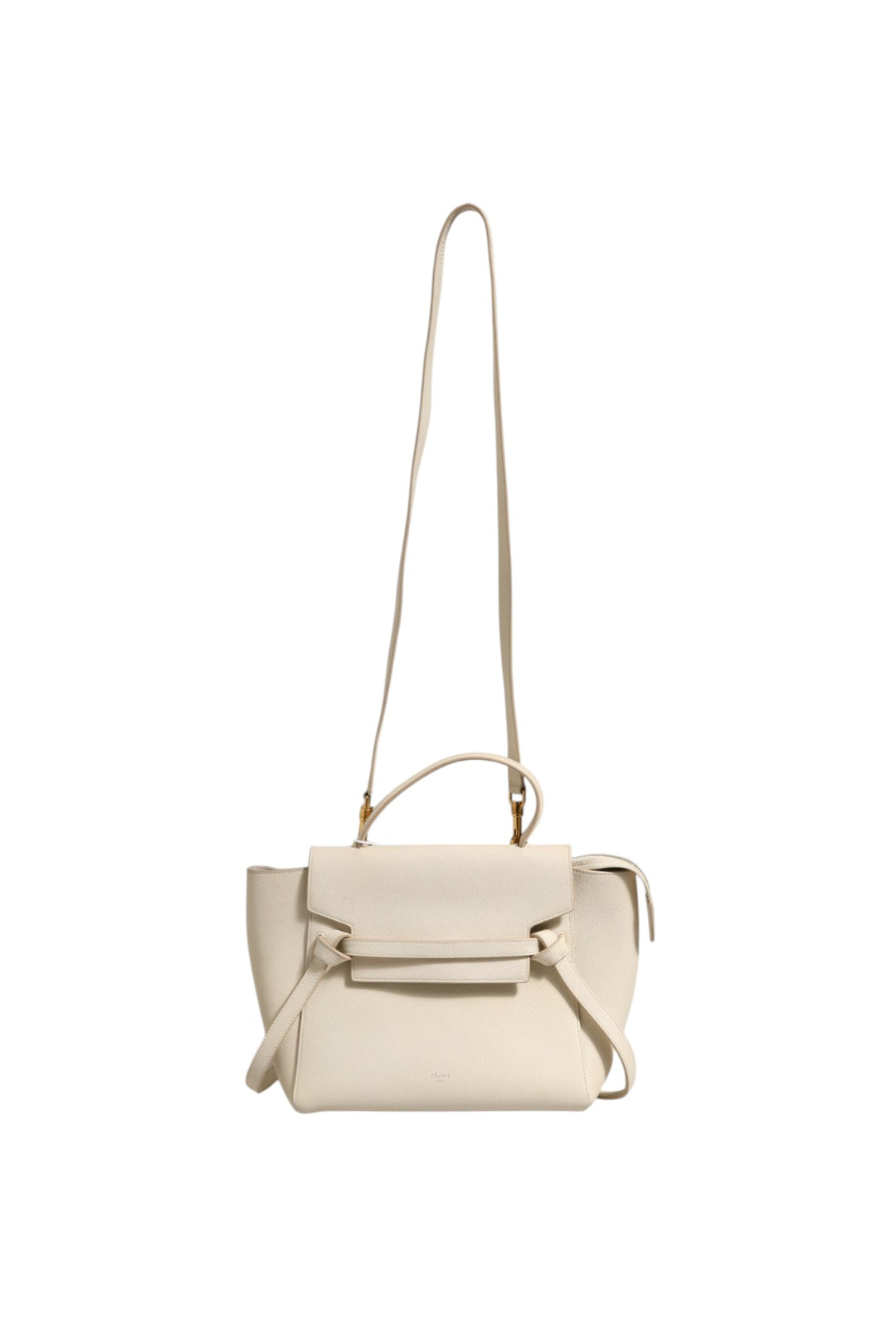 Nano Belt Bag Grained Calfskin Chalk Celine