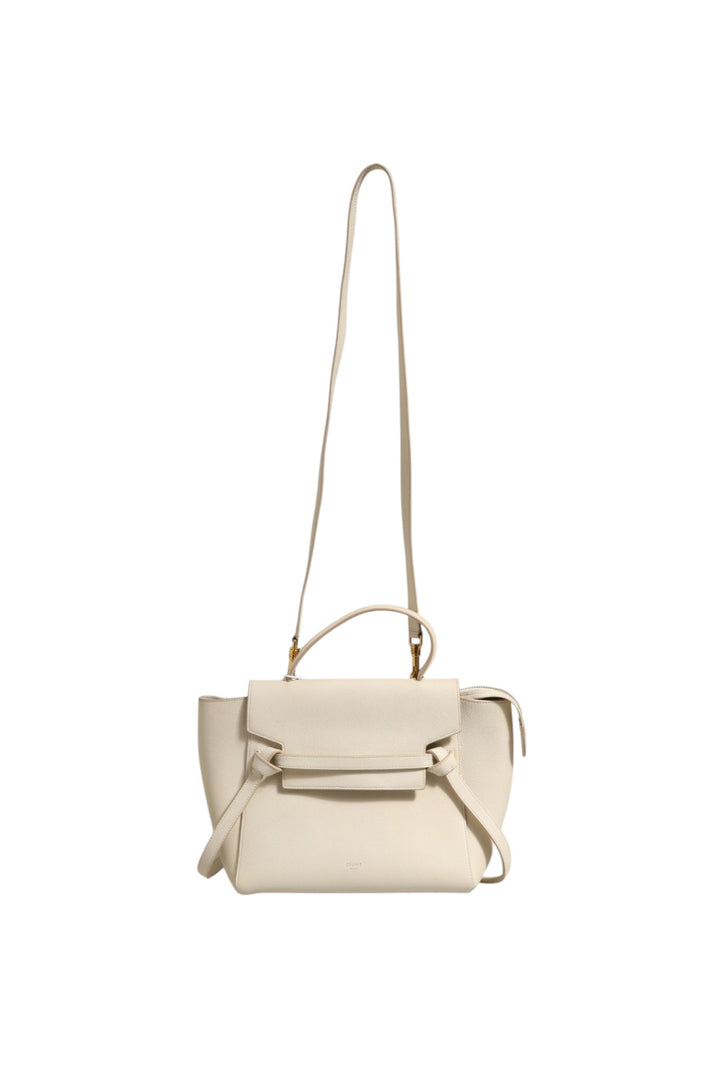 Nano Belt Bag Grained Calfskin Chalk Celine